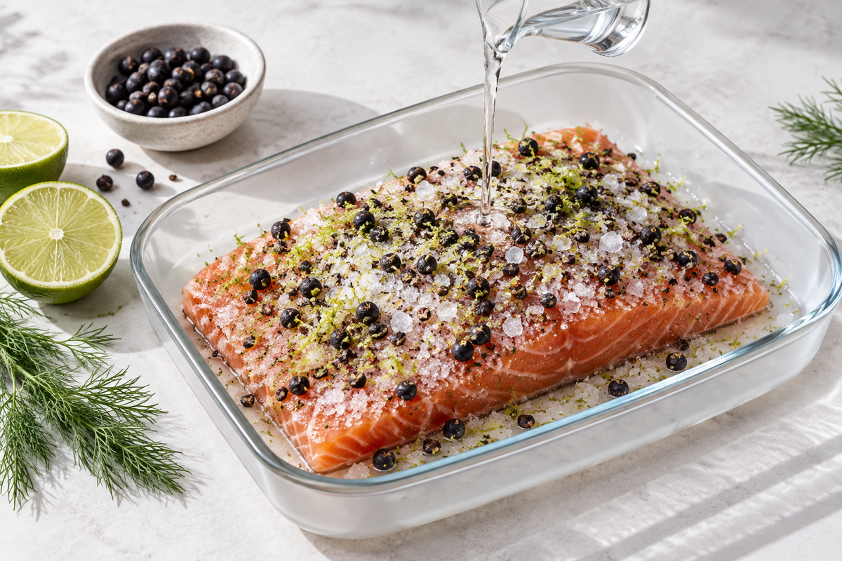 Rezept: Gin Cured Salmon